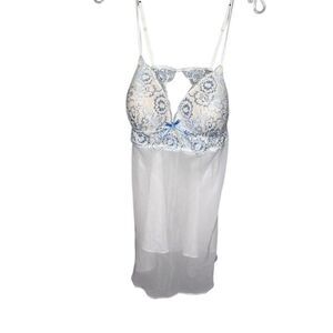 NWT Linea Donatella 2pc Bridal Babydoll & Thong Panty Set Size XL